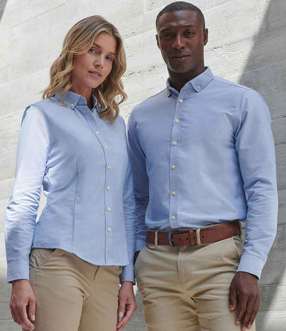 Henbury Ladies Modern Long Sleeve Regular Fit Oxford Shirt