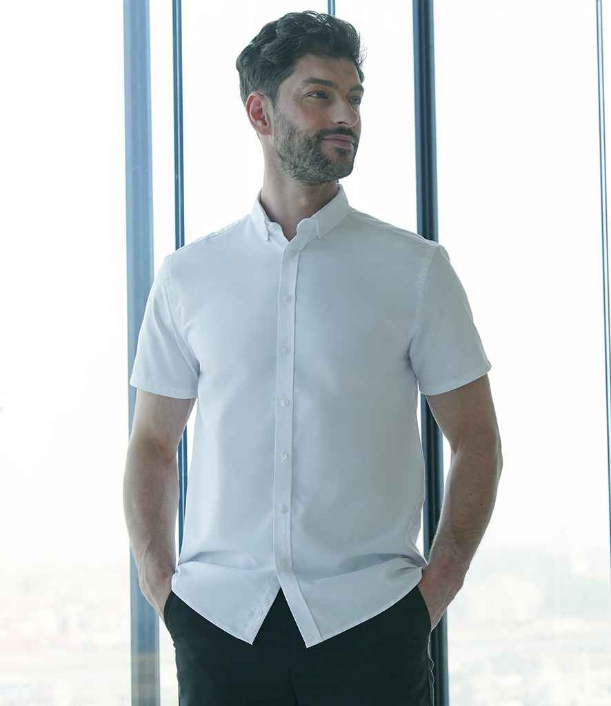 Henbury Modern Short Sleeve Regular Fit Oxford Shirt