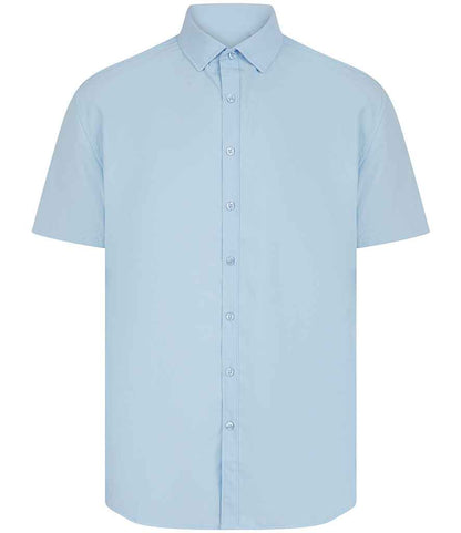 Henbury Short Sleeved Cotton Feel Coolplus® Shirt