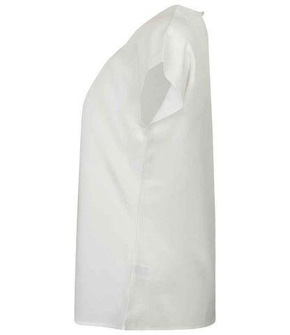 Henbury Ladies Pleat Front Short Sleeve Blouse