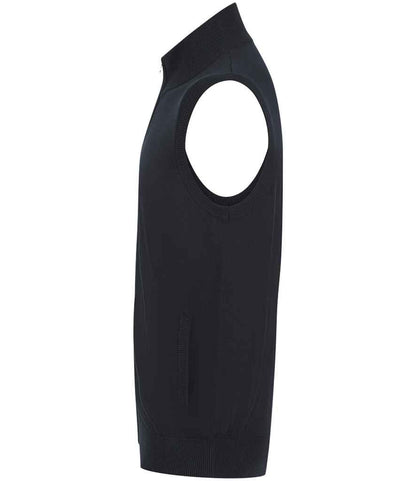 Henbury Sleeveless Zip Through Jumper