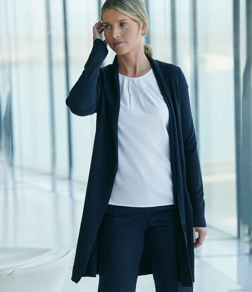 Henbury Ladies Longline Open Cardigan