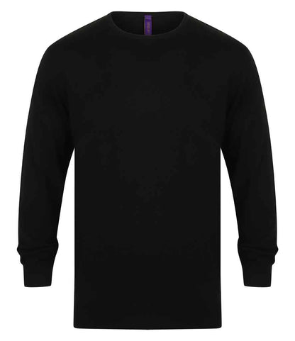 Henbury Lightweight Cotton Acrylic Crew Neck Sweater