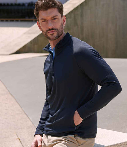 Henbury Zip Neck Wicking Top