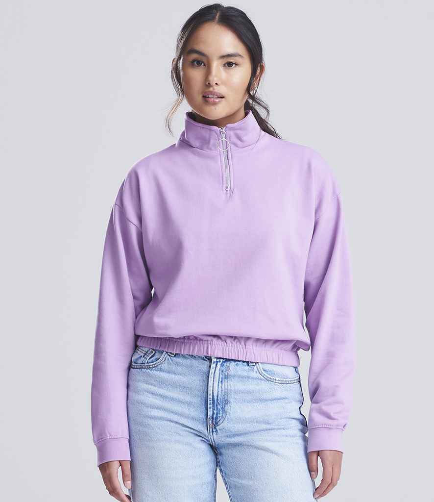 AWDis Ladies Cropped 1/4 Zip Sweatshirt