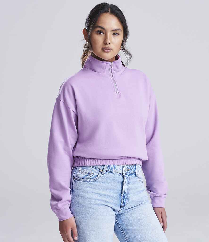 AWDis Ladies Cropped 1/4 Zip Sweatshirt