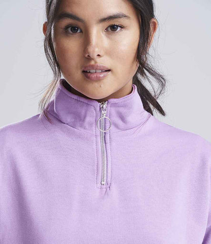 AWDis Ladies Cropped 1/4 Zip Sweatshirt