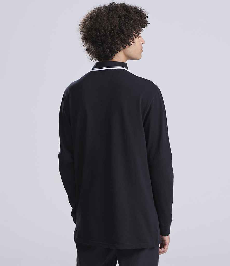 AWDis Long Sleeve Tipped 100 Polo Shirt