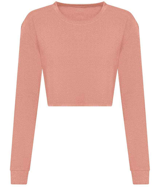AWDis Ladies Long Sleeve Cropped T-Shirt