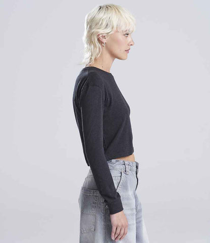 AWDis Ladies Long Sleeve Cropped T-Shirt
