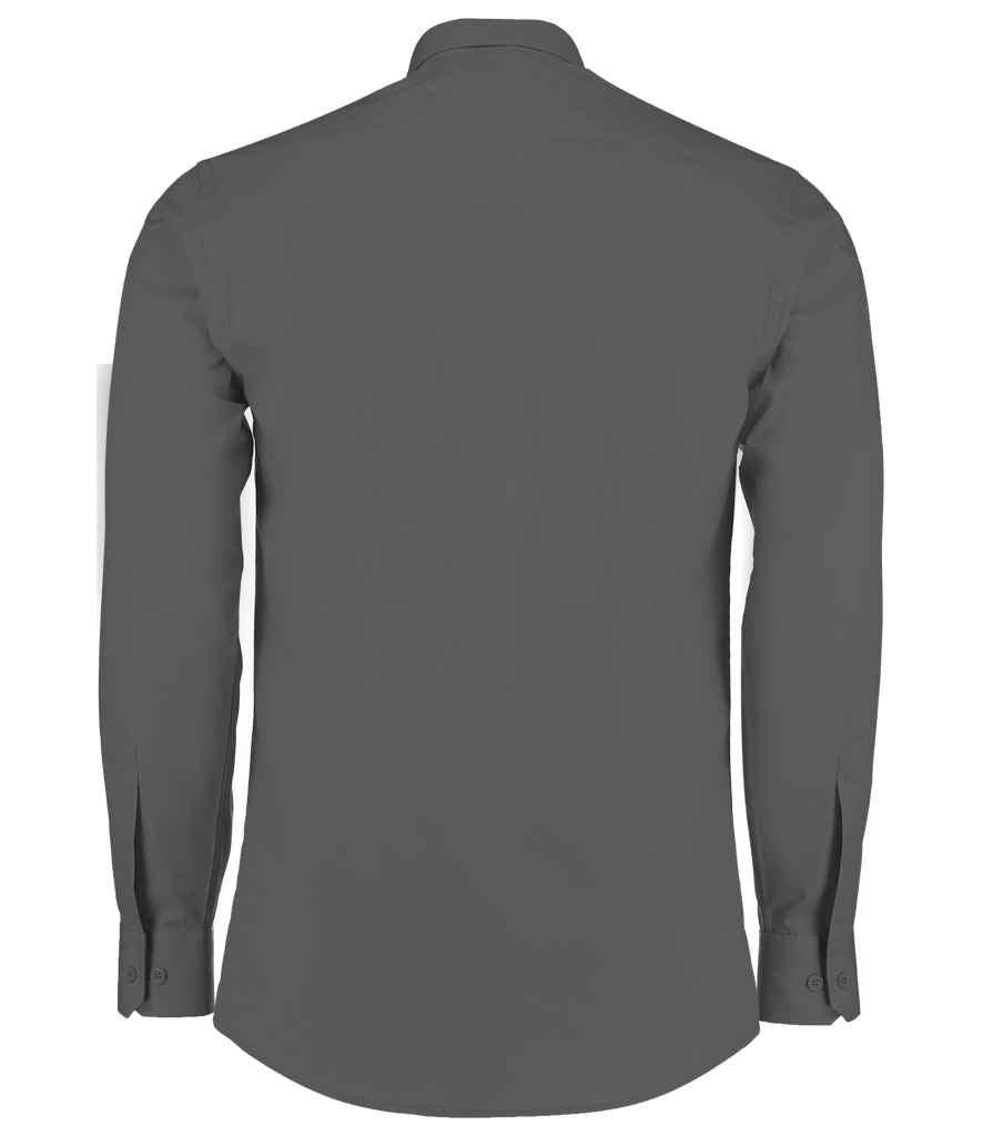 Kustom Kit Long Sleeve Tailored Poplin Shirt