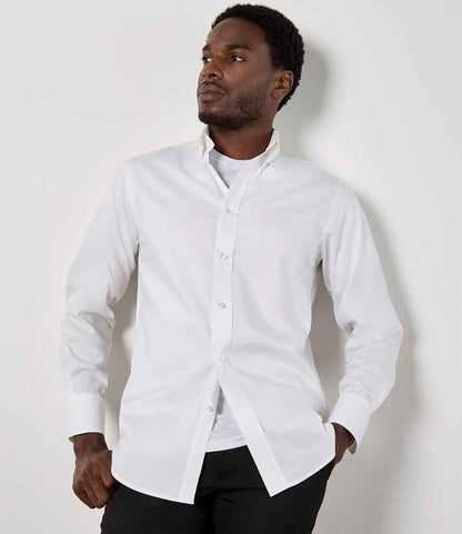Kustom Kit Premium Long Sleeve Tailored Oxford Shirt