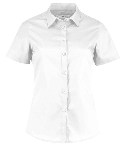 Kustom Kit Ladies Short Sleeve Tailored Poplin Shirt