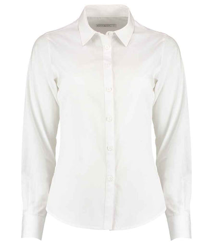 Kustom Kit Ladies Long Sleeve Tailored Poplin Shirt