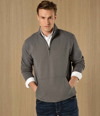 Kustom Kit Regular Fit 1/4 Zip Piqué Sweatshirt