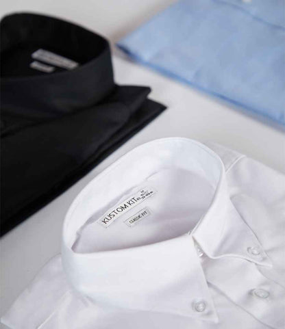 Kustom Kit Long Sleeve Classic Fit Workwear Oxford Shirt
