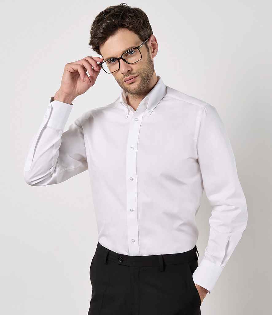 Kustom Kit Long Sleeve Tailored City Business Shirt