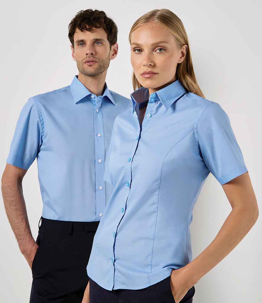 Kustom Kit Ladies Short Sleeve Tailored Business Shirt