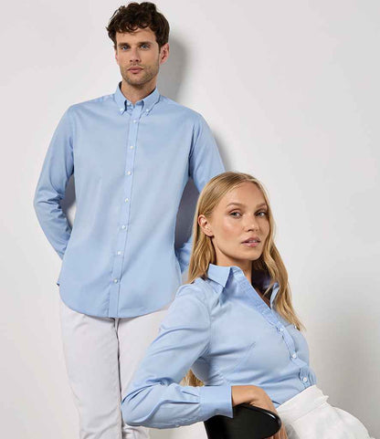 Kustom Kit Ladies Long Sleeve Tailored Stretch Oxford Shirt