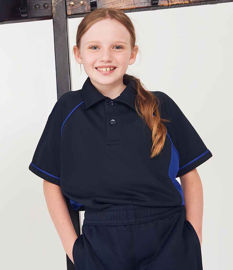 Finden + Hales Kids Performance Piped Polo Shirt (1/2)