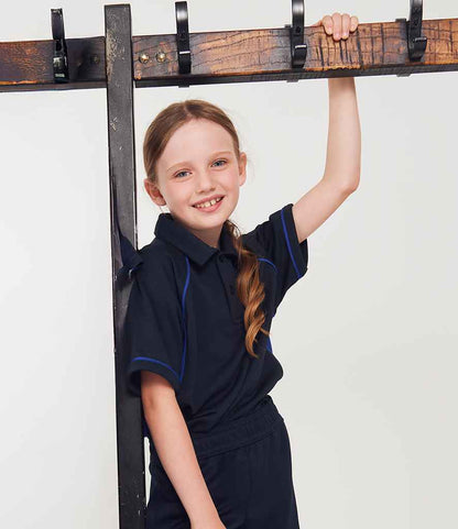 Finden + Hales Kids Performance Piped Polo Shirt (1/2)