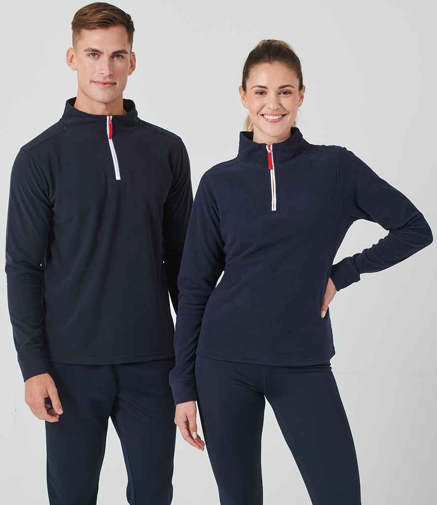 Finden + Hales Zip Neck Piped Micro Fleece