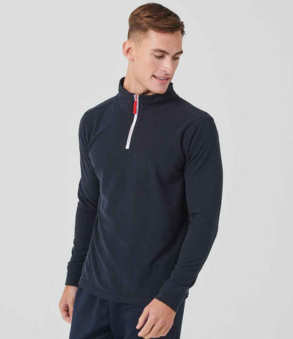 Finden + Hales Zip Neck Piped Micro Fleece