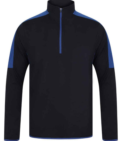 Finden + Hales Contrast Zip Neck Midlayer Top