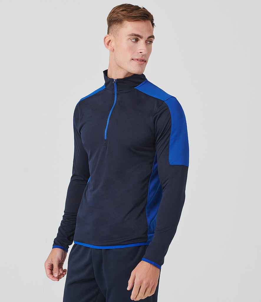 Finden + Hales Contrast Zip Neck Midlayer Top