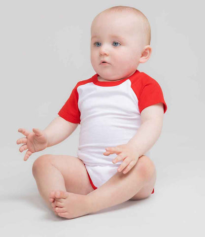 Larkwood Essential Short Sleeve Baby Baseball Bodysuit
