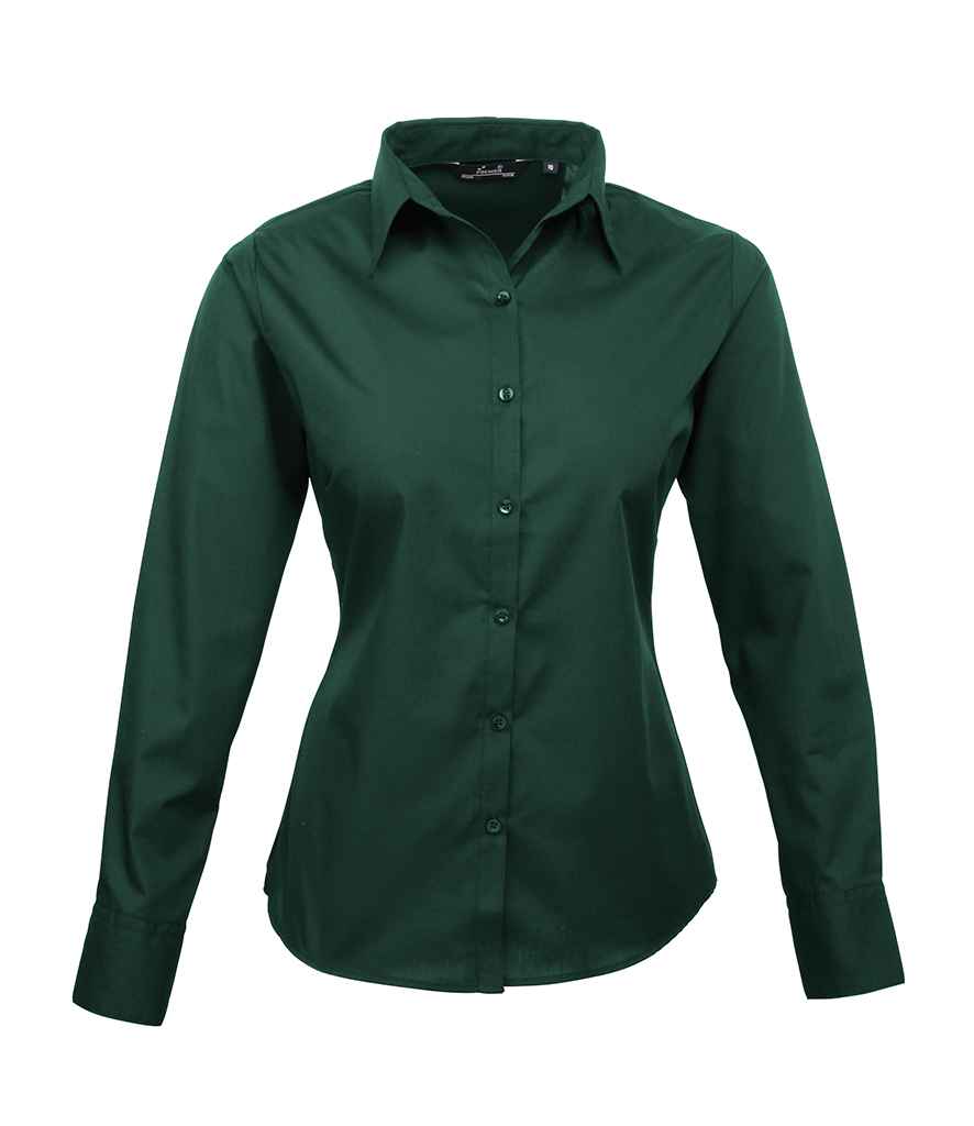 Premier Ladies Long Sleeve Poplin Blouse (1/3)