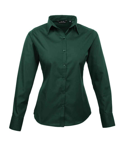 Premier Ladies Long Sleeve Poplin Blouse (1/3)