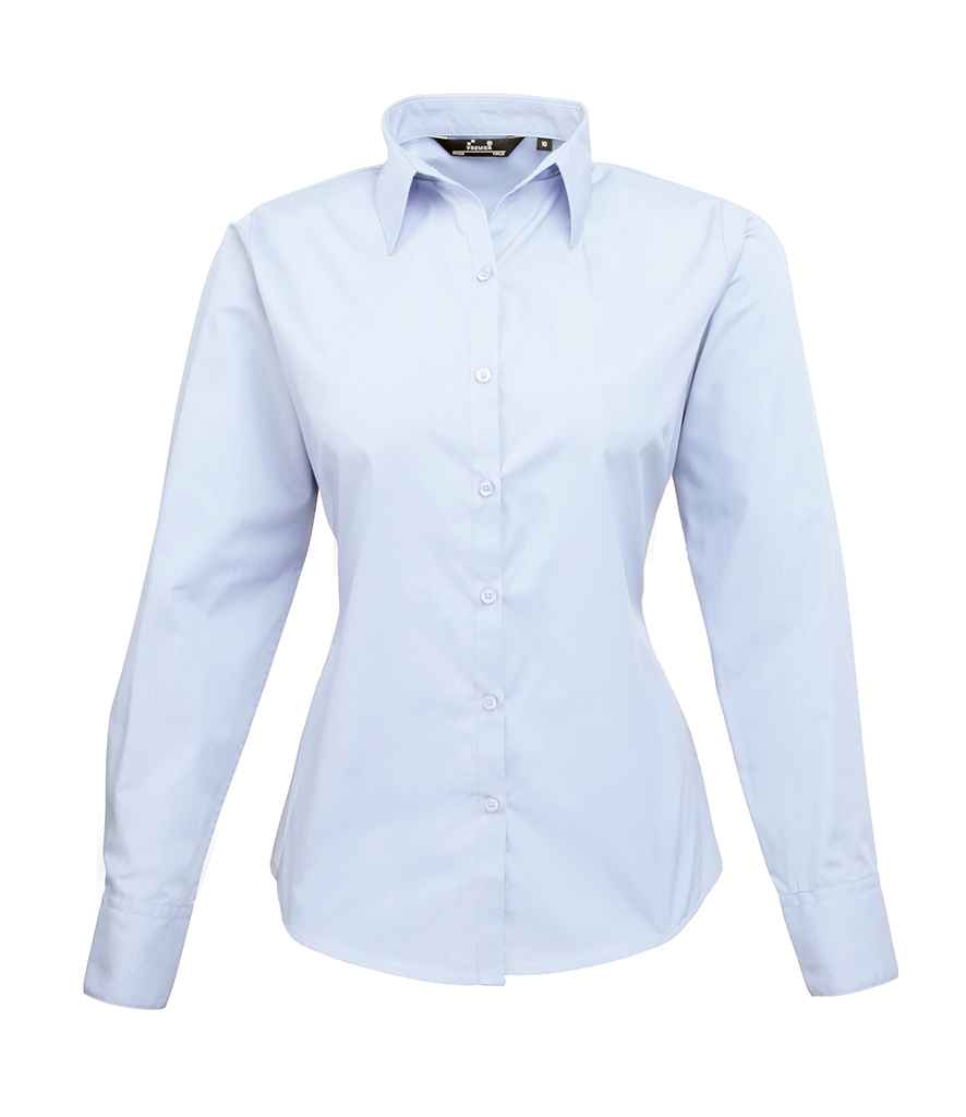 Premier Ladies Long Sleeve Poplin Blouse (1/3)
