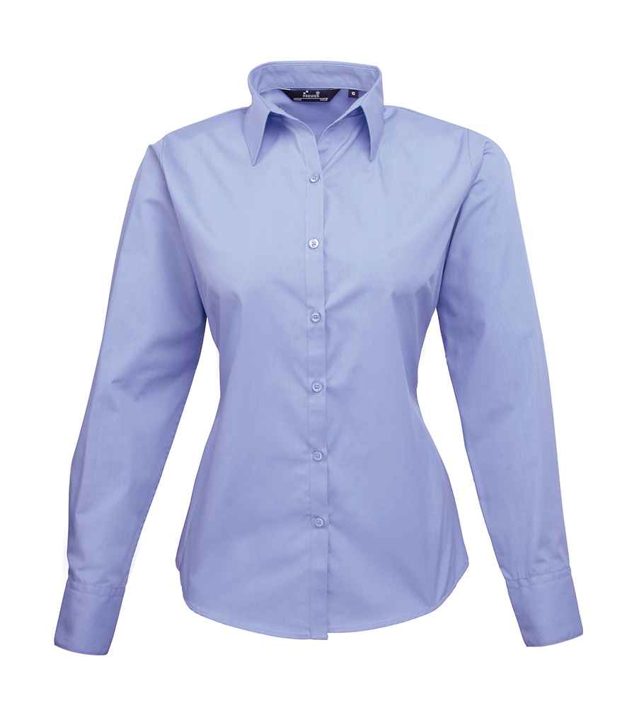 Premier Ladies Long Sleeve Poplin Blouse (2/3)