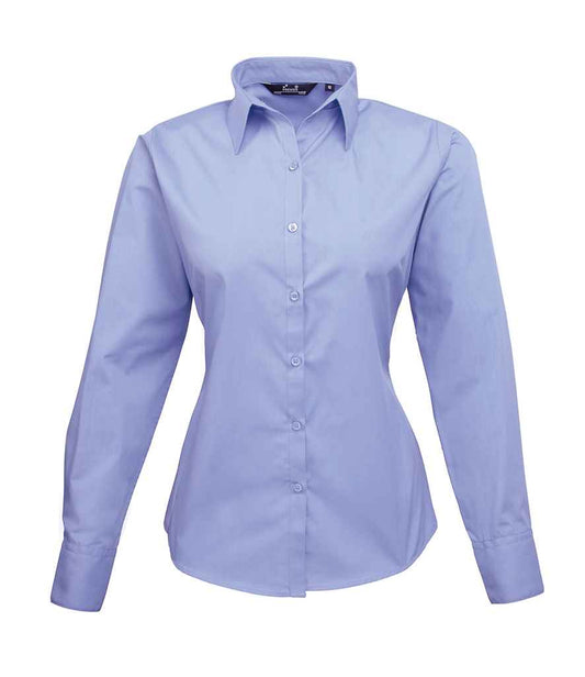 Premier Ladies Long Sleeve Poplin Blouse (2/3)
