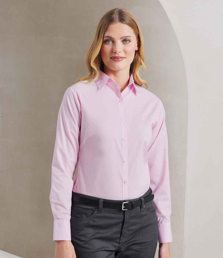 Premier Ladies Long Sleeve Poplin Blouse (2/3)