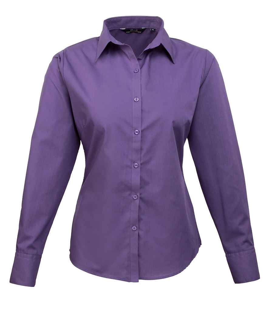 Premier Ladies Long Sleeve Poplin Blouse (2/3)