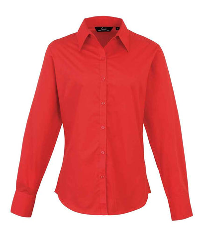 Premier Ladies Long Sleeve Poplin Blouse (2/3)