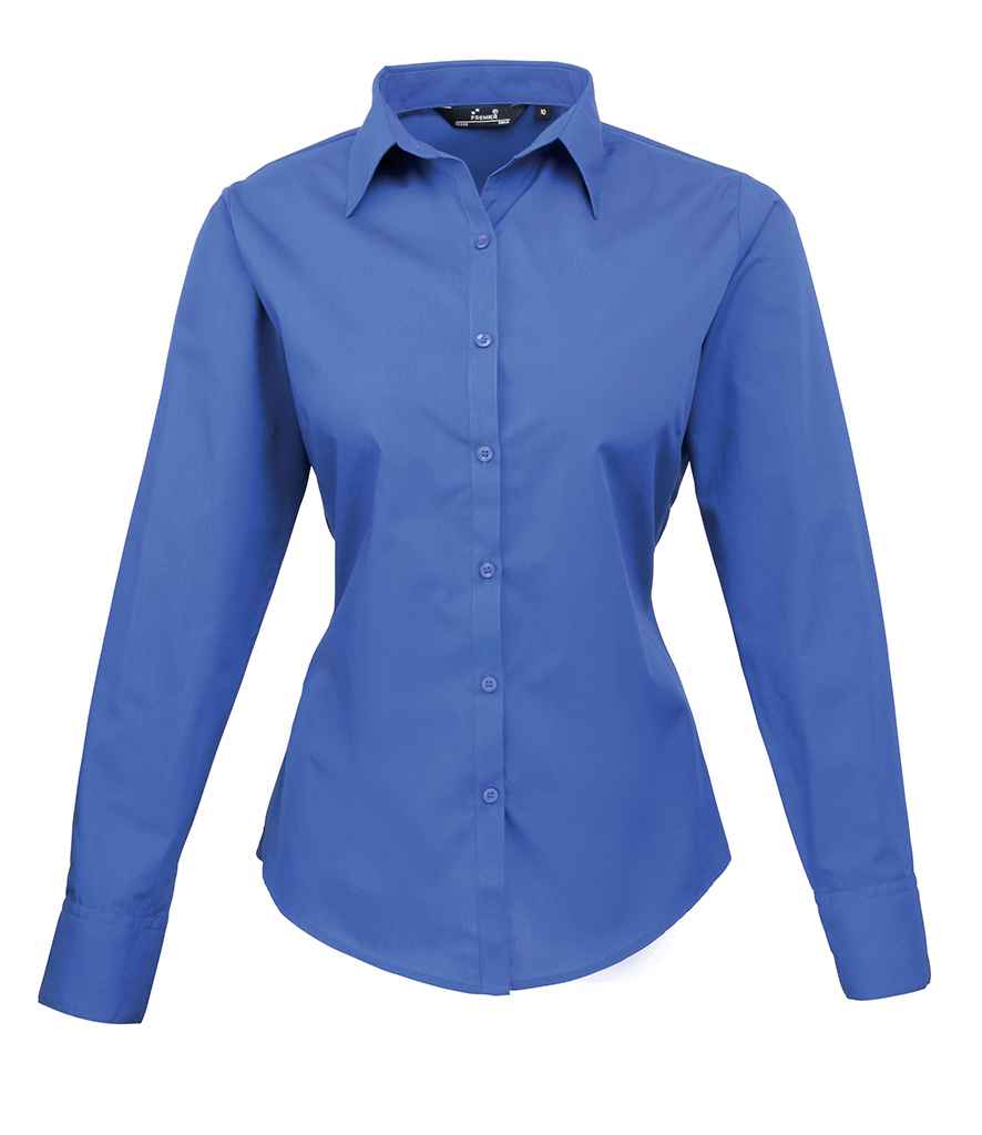 Premier Ladies Long Sleeve Poplin Blouse (2/3)