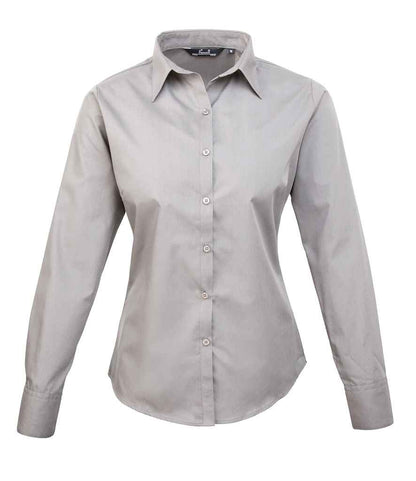 Premier Ladies Long Sleeve Poplin Blouse (2/3)