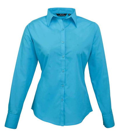 Premier Ladies Long Sleeve Poplin Blouse (3/3)