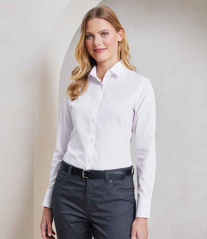 Premier Ladies Recyclight® Long Sleeve Poplin Shirt