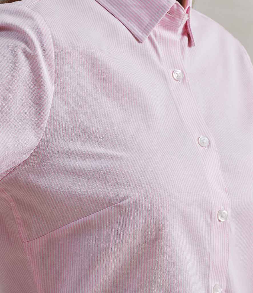 Premier Ladies Long Sleeve Striped Oxford Shirt