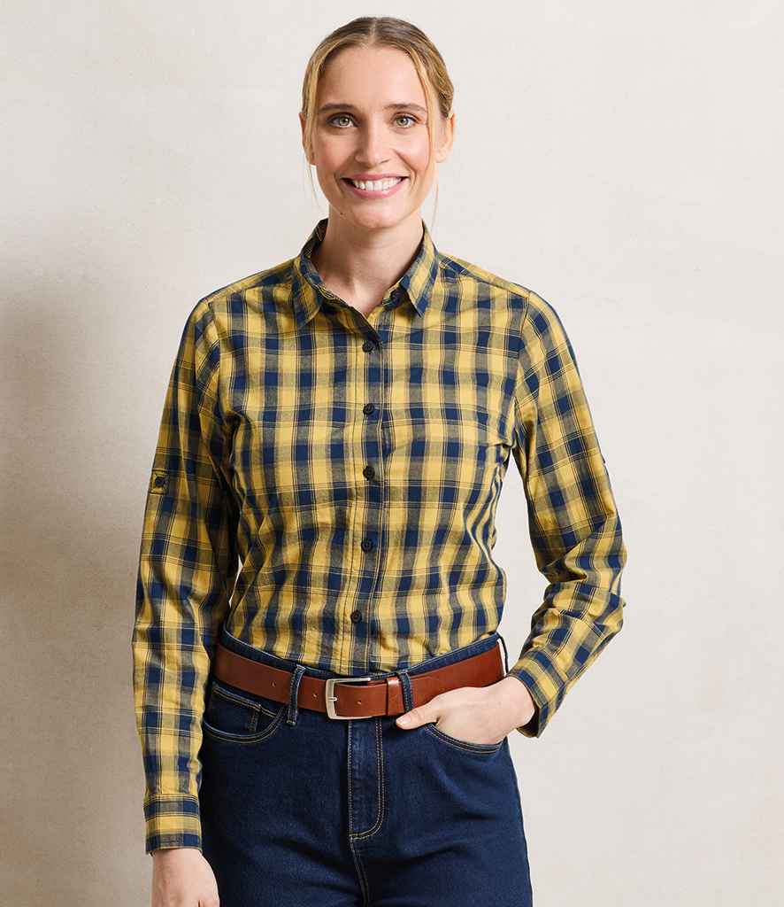 Premier Ladies Mulligan Check Long Sleeve Shirt