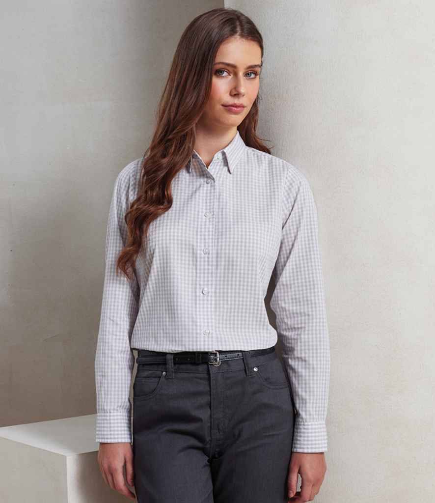 Premier Ladies Maxton Check Long Sleeve Shirt