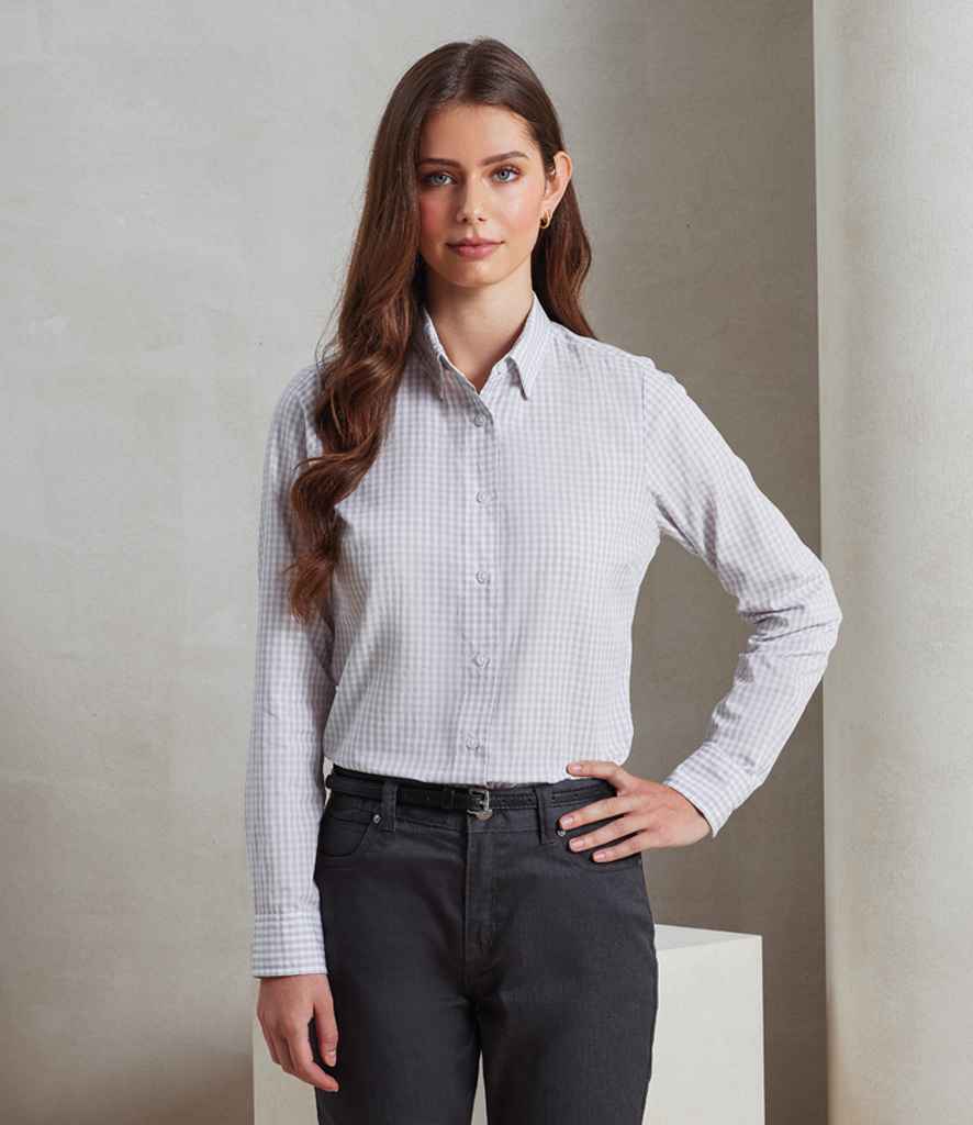 Premier Ladies Maxton Check Long Sleeve Shirt