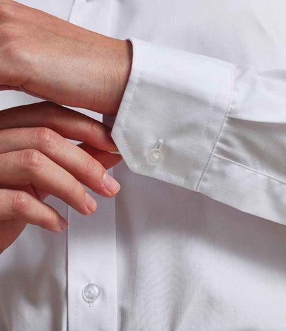 Premier Ladies Banded Collar Grandad Shirt