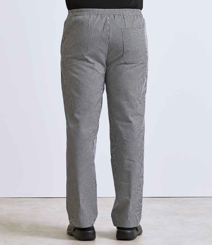 Premier Pull On Chef's Check Trousers