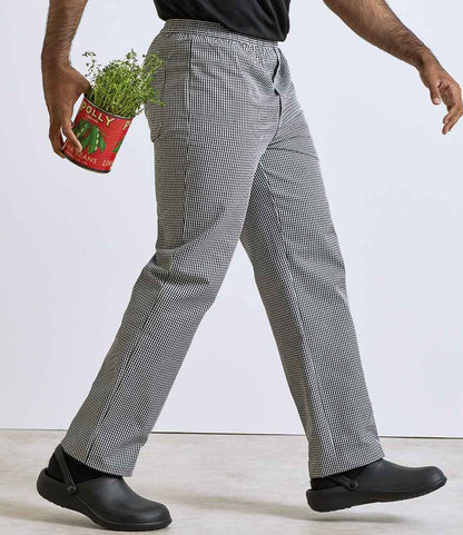 Premier Pull On Chef's Check Trousers