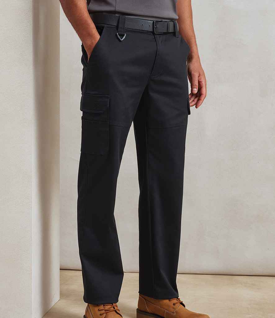 Premier Unisex Stretchchecker Work Cargo Trousers